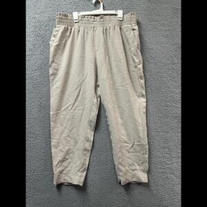 A New Day Pants Womans 2XL Beige Adjustable Elastic Waist Pockets